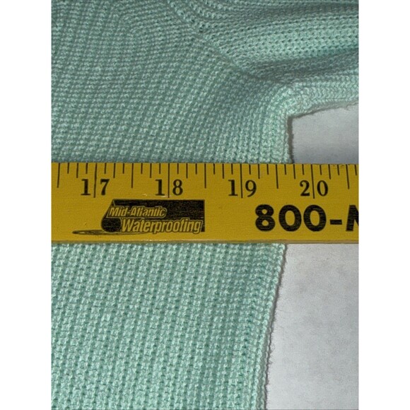 J. Jill Mint Green Cardigan Sweater Open Front MEDIUM TALL Longer Cotton EUC - Picture 9 of 14